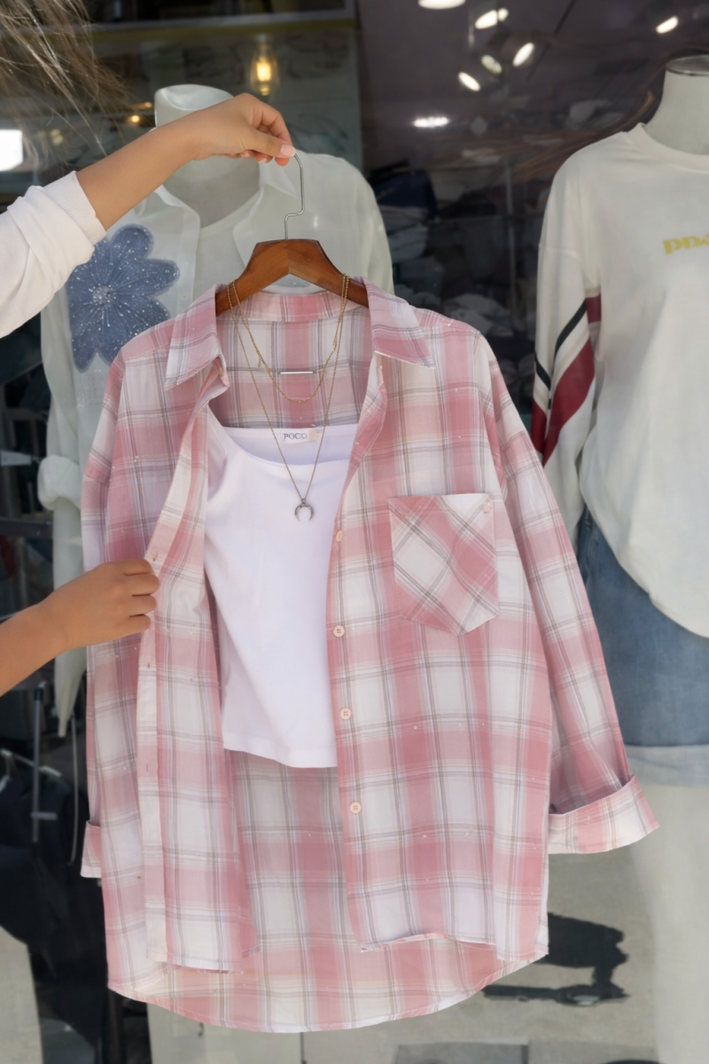 The Aspen Blush Premium Plaid Over-Shirt Layers – Exclusive Boutique Signature Collection
